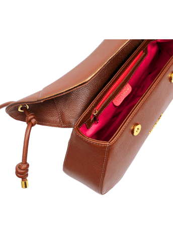 Bolsa Madonna Marrom com Cobre|Sob Encomenda