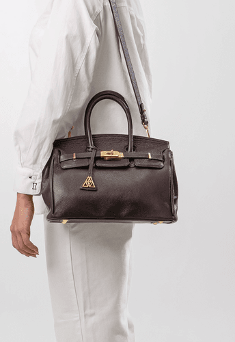 Bolsa Meryl Couro Café| Sob Encomenda