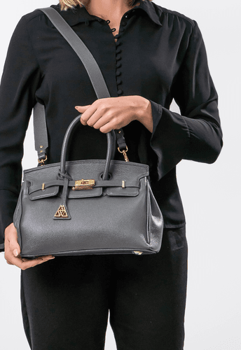 Bolsa Meryl Couro Carbono