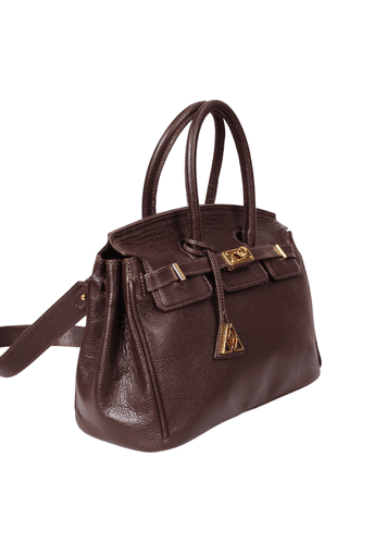 Bolsa Meryl Couro Café| Sob Encomenda
