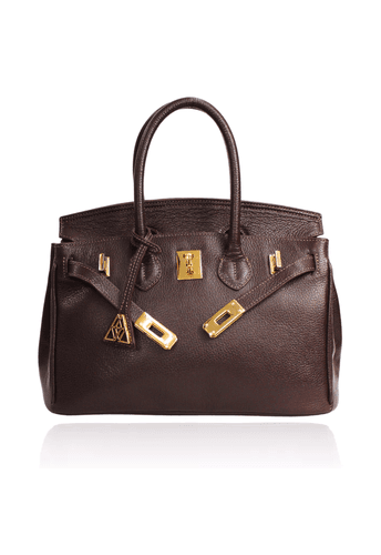 Bolsa Meryl Couro Café| Sob Encomenda
