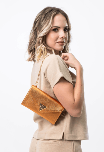 Bolsa Mia Ocre Metalizado