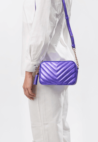Bolsa Mini Lobby Violeta Metalizado