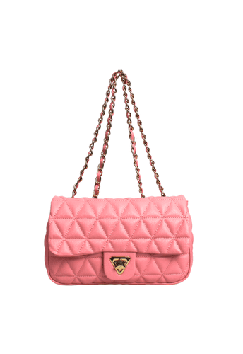 Bolsa Nina Petit Couro Flamingo