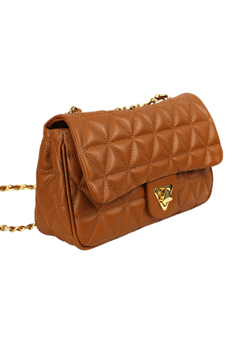 Bolsa Nina Petit Couro Caramelo