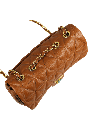 Bolsa Nina Petit Couro Caramelo