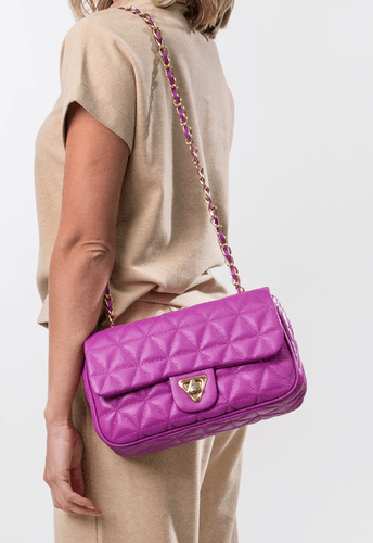 Bolsa Nina Petit Couro Orquídea