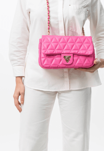 Bolsa Nina Petit Couro Rosa Chiclete