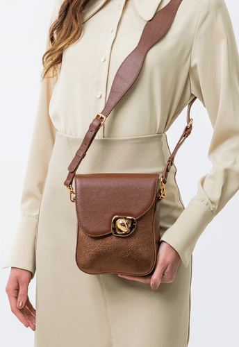 Bolsa Sophia Marrom com Cobre