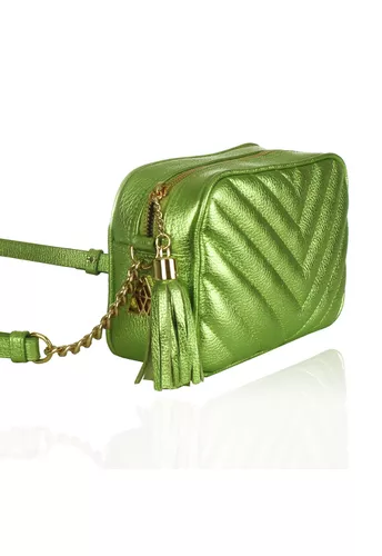 Bolsa Mini Lobby Lima Metalizado