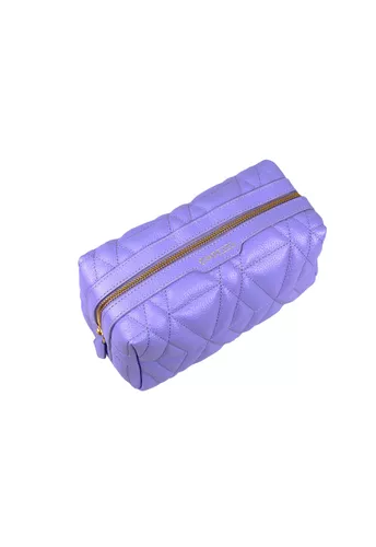 Necessaire Blush Grande Couro Lavanda