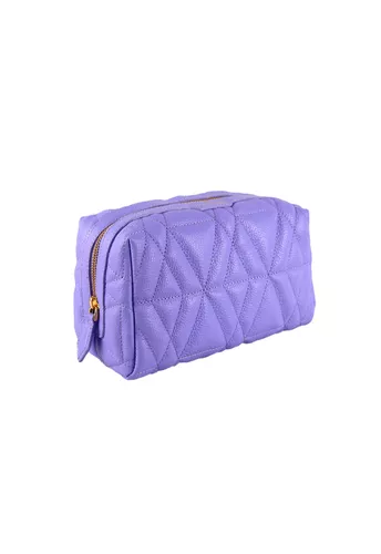 Necessaire Blush Grande Couro Lavanda