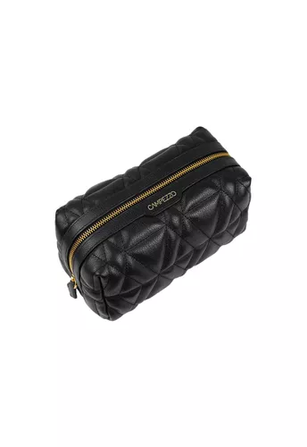 Necessaire Blush Grande Couro Preto
