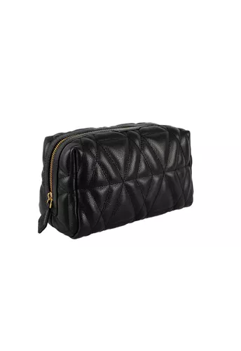 Necessaire Blush Grande Couro Preto