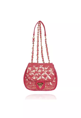 Bolsa Marilyn Petit Pink Paetê 