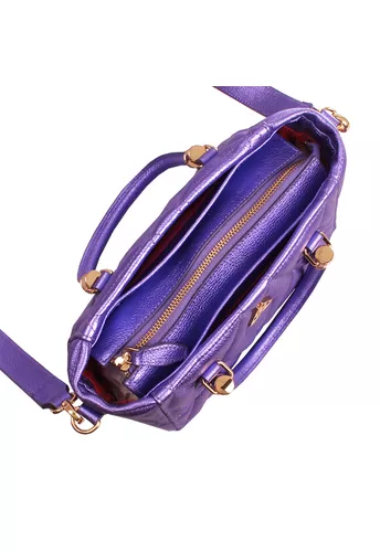 Bolsa Queen Petit Violeta Metalizado