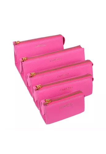 Estojo Lip Couro Rosa Chiclete 