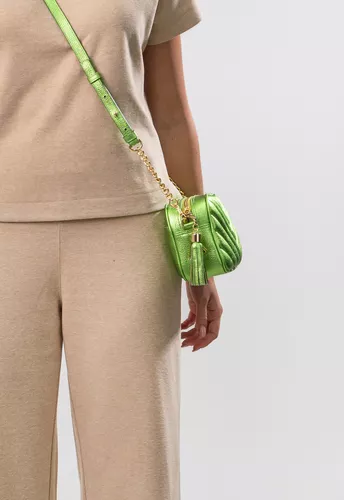 Bolsa Mini Lobby Lima Metalizado