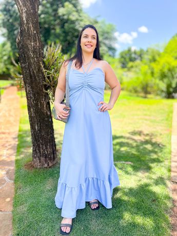 Vestido Lady azul - 2343 - Rebeca Azevedo