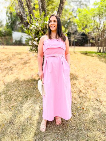 Vestido Mika rosa bebê - 2336 - Rebeca Azevedo