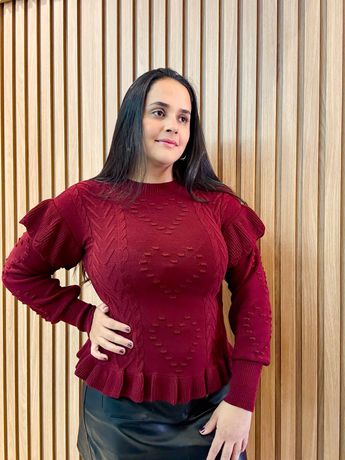 Blusa tricot Elisa Marsala - 3078 - Rebeca Azevedo