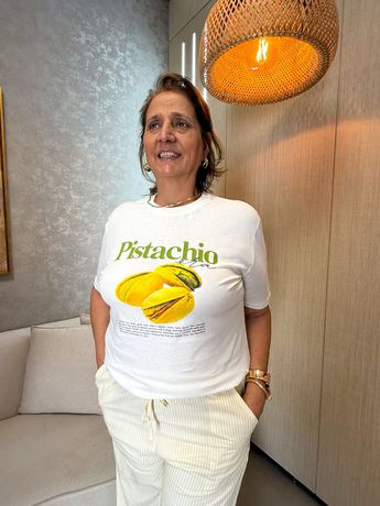 T shirt Sardinha Pistachio - 8113 - Rebeca Azevedo