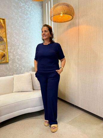 Conjunto Suzi Azul Marinho - 8130 - Rebeca Azevedo