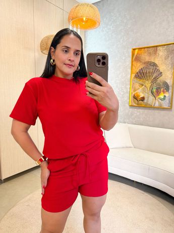 Conjunto Helo Vermelho - 8142 - Rebeca Azevedo