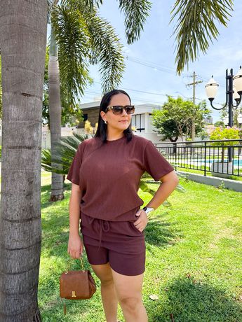 Conjunto Helo Marrom - 8167 - Rebeca Azevedo