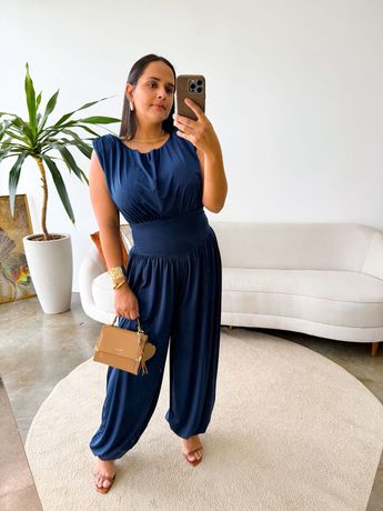 Macacão Aladim Azul - 8195 - Rebeca Azevedo