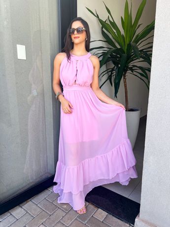 Vestido Nathalia Rosa - 8059 - Rebeca Azevedo