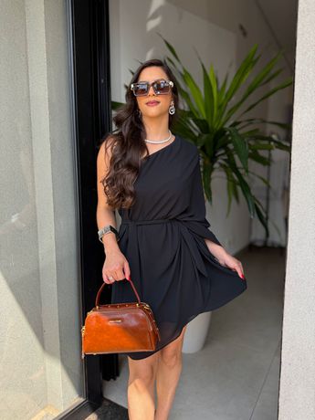 Vestido Duda Preto - 8069 - Rebeca Azevedo