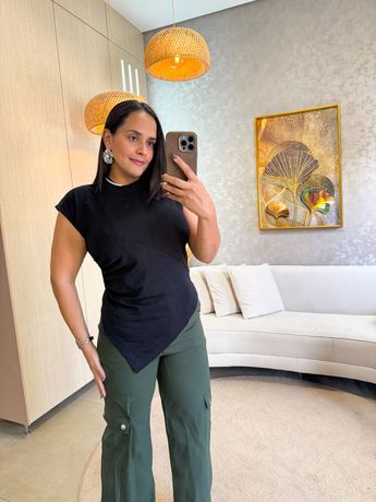 Blusa Marine Preta - 8099 - Rebeca Azevedo