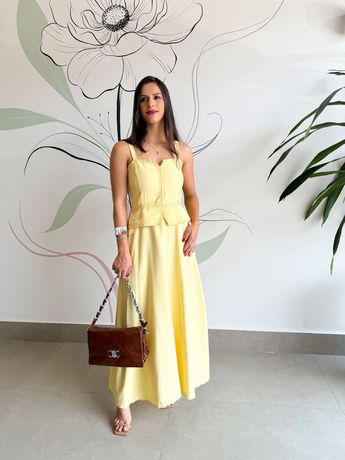Vestido Letícia Amarelo - 7069 - Rebeca Azevedo