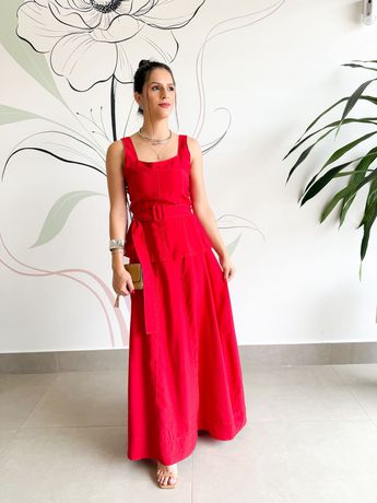 Conjunto Ester Vermelho - 7074 - Rebeca Azevedo