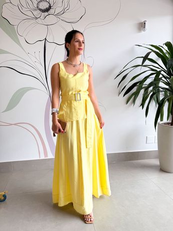 Conjunto Ester Amarelo - 7075 - Rebeca Azevedo