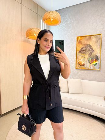 Conjunto Ellen Preto Alfaiataria - 6015 - Rebeca Azevedo