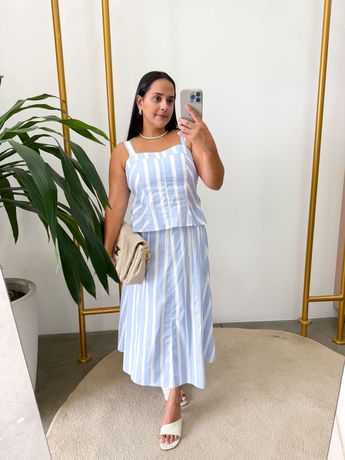 Conjunto Listra Paloma Azul - 8222 - Rebeca Azevedo