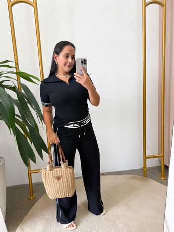 Conjunto Moletinho Brida Preto - 8225 - Rebeca Azevedo