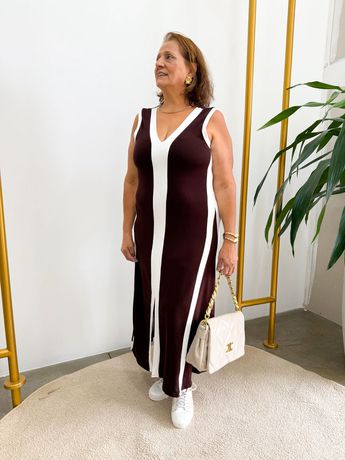 Vestido Liz Marrom - 8226 - Rebeca Azevedo