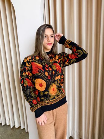 Tricot Premium Perola Preto - 8276 - Rebeca Azevedo