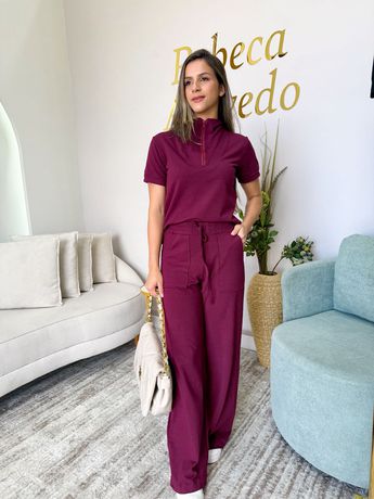 Conjunto Ema Moletinho Marsala - 8304 - Rebeca Azevedo