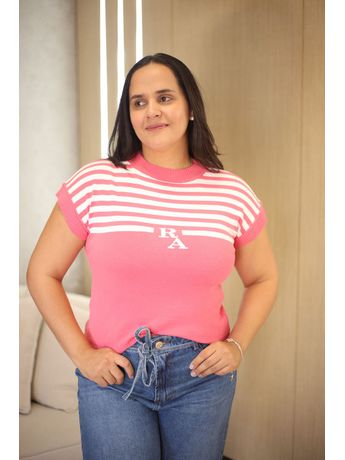 Blusa Tricot Rebeca Azevedo Rosa Chiclete - 2820 - Rebeca Azevedo