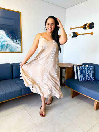 Vestido Márcia Nude - 2635 - Rebeca Azevedo