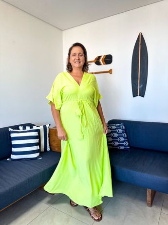 Vestido Alana Verde Lima - 2640 - Rebeca Azevedo