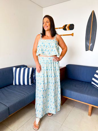 Conjunto Luara Flor Azul - 2645 - Rebeca Azevedo