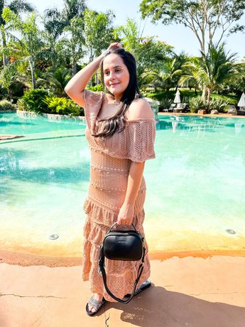 Vestido Manuela Nude - 1334 - Rebeca Azevedo