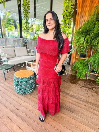 Vestido Manuela Vermelho - 1336 - Rebeca Azevedo