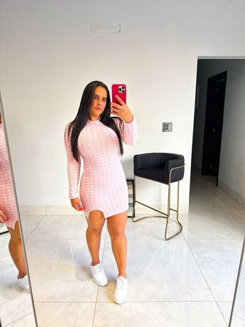 Vestido Estefânia rosa bb - 549 - Rebeca Azevedo