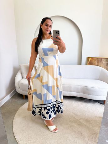 Vestido Sabrina Azul - 8251 - Rebeca Azevedo